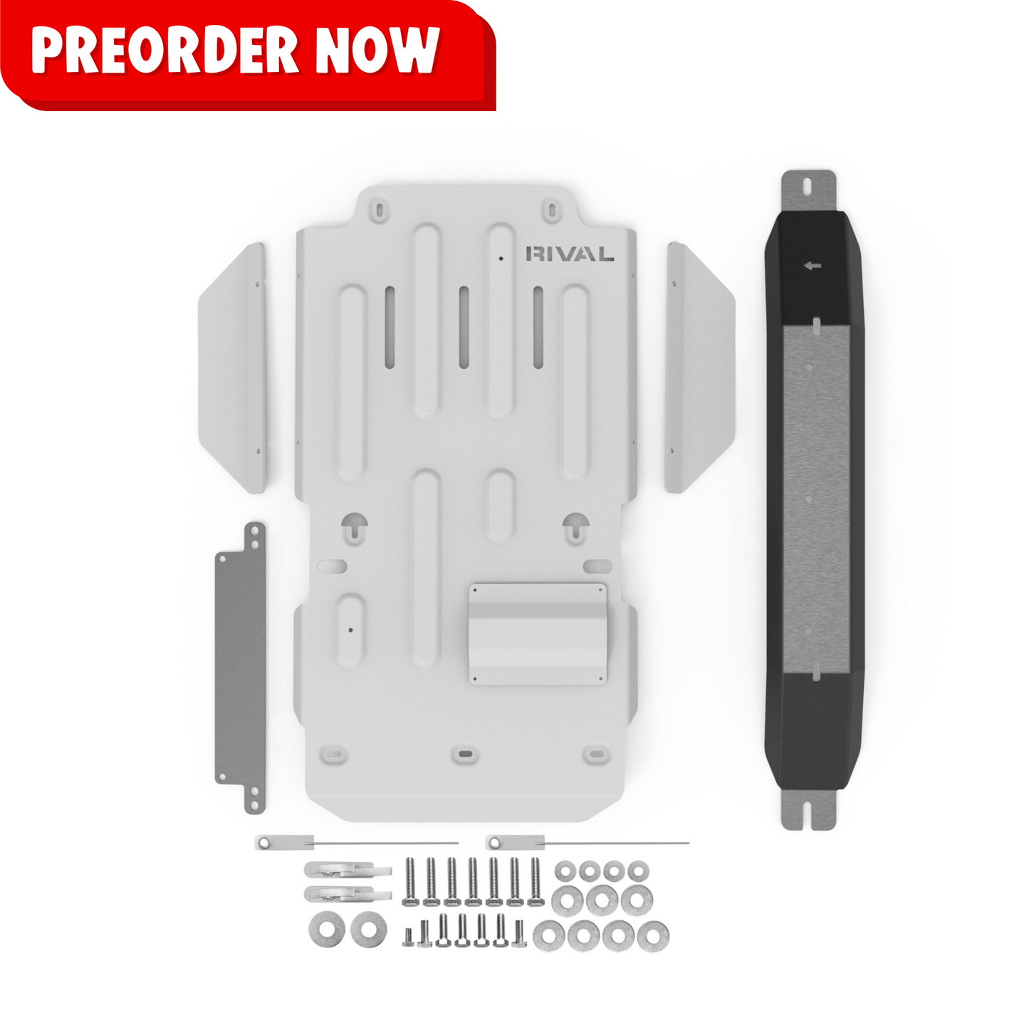 RIVAL Aluminum Transmission Transfer Case Skid Plate 2010-2024 Toyota 4Runner 5Gen