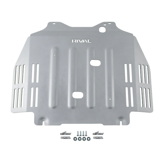 RIVAL Aluminum Transmission Catalytic Converter Skid Plate Toyota Tundra CrewMax 2021-2025 (except Hybrid) - RIVAL USA INC.
