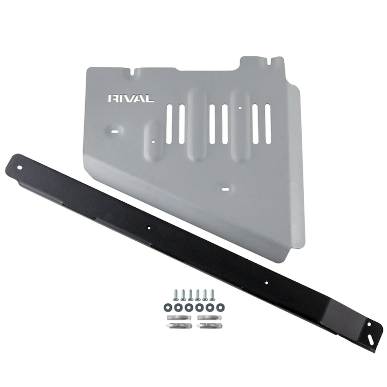 RIVAL Aluminum Transfer Case Skid Plate 2021-2025 Toyota Tundra CrewMax including Hybrid 2022-2025 Toyota Sequoia - RIVAL USA INC.