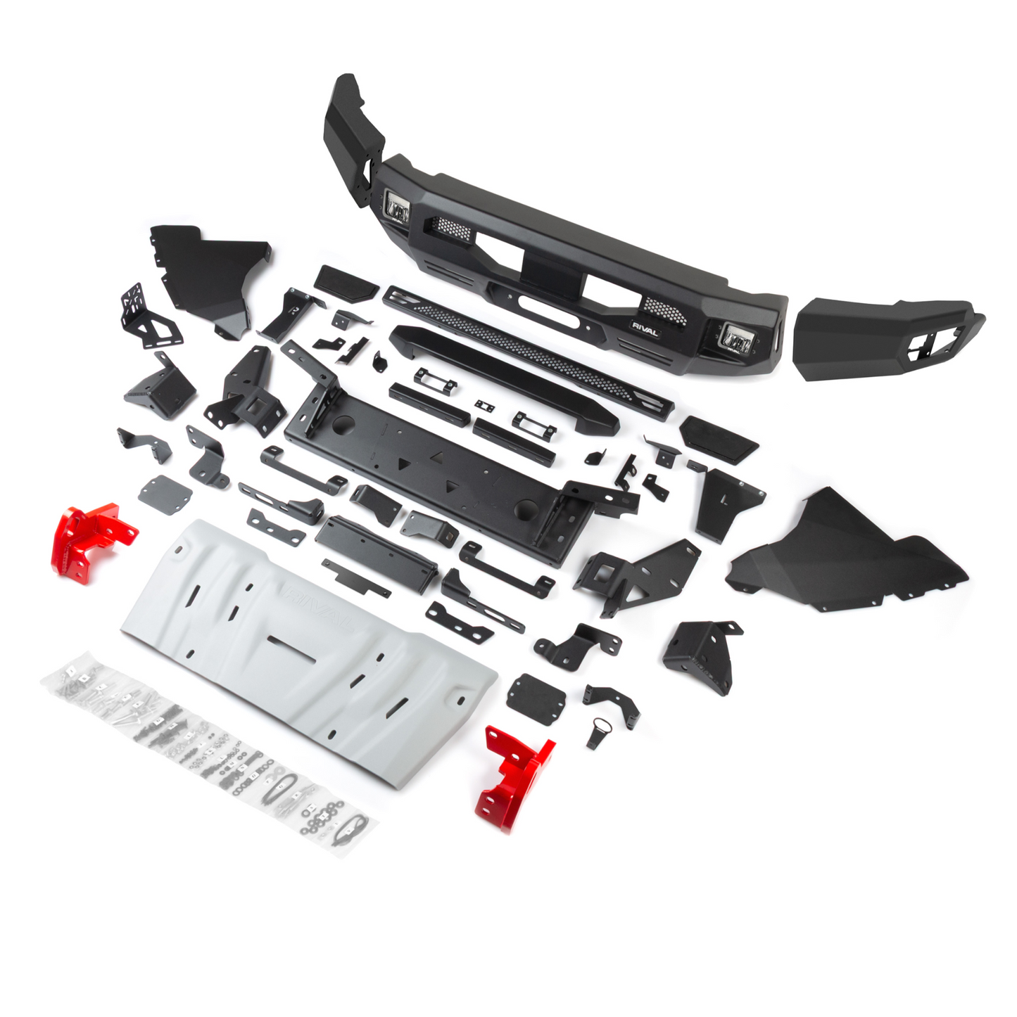 RIVAL Front Aluminum Bumper 2024-2025 Toyota Land Cruiser with Winch Mount and Recovery Points - RIVAL USA INC.
