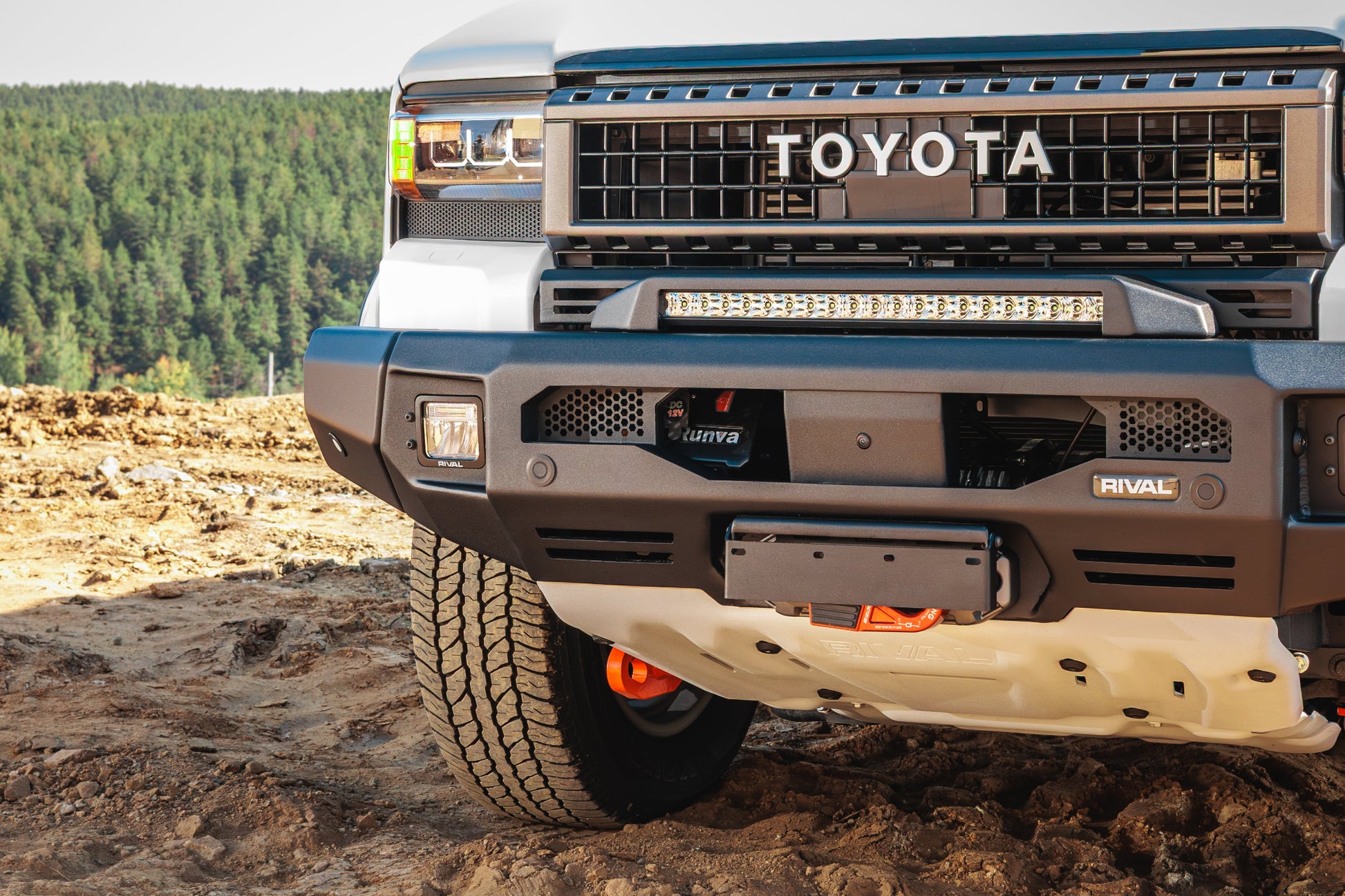 RIVAL Front Aluminum Bumper 2024-2025 Toyota Land Cruiser with Winch Mount and Recovery Points - RIVAL USA INC.