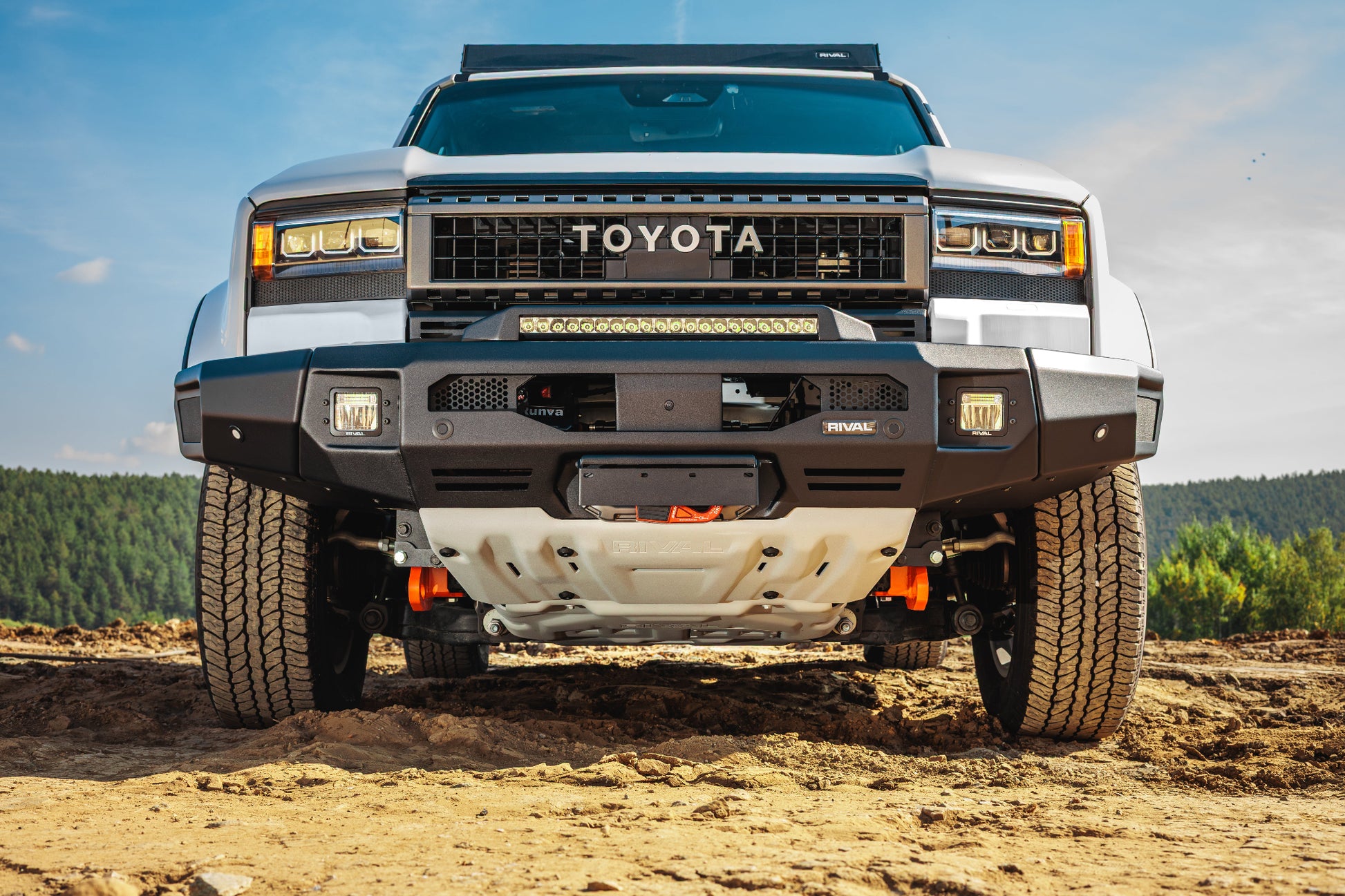 RIVAL Front Aluminum Bumper 2024-2025 Toyota Land Cruiser with Winch Mount and Recovery Points - RIVAL USA INC.