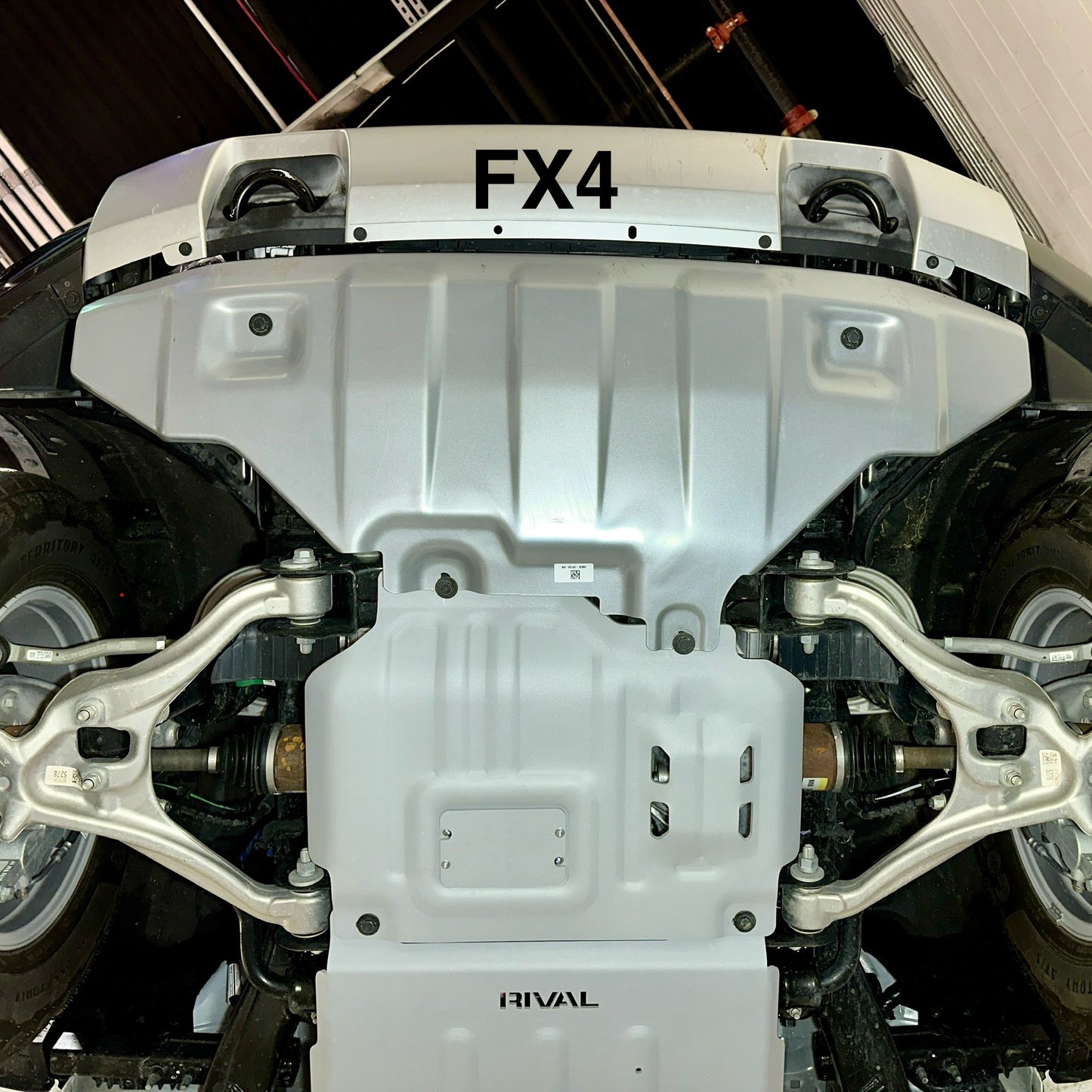 RIVAL Aluminum Engine Skid Plate 2024-2025 Ford Ranger including Raptor | 2021-2025 Ford Bronco 2Door 4Door - RIVAL USA INC.