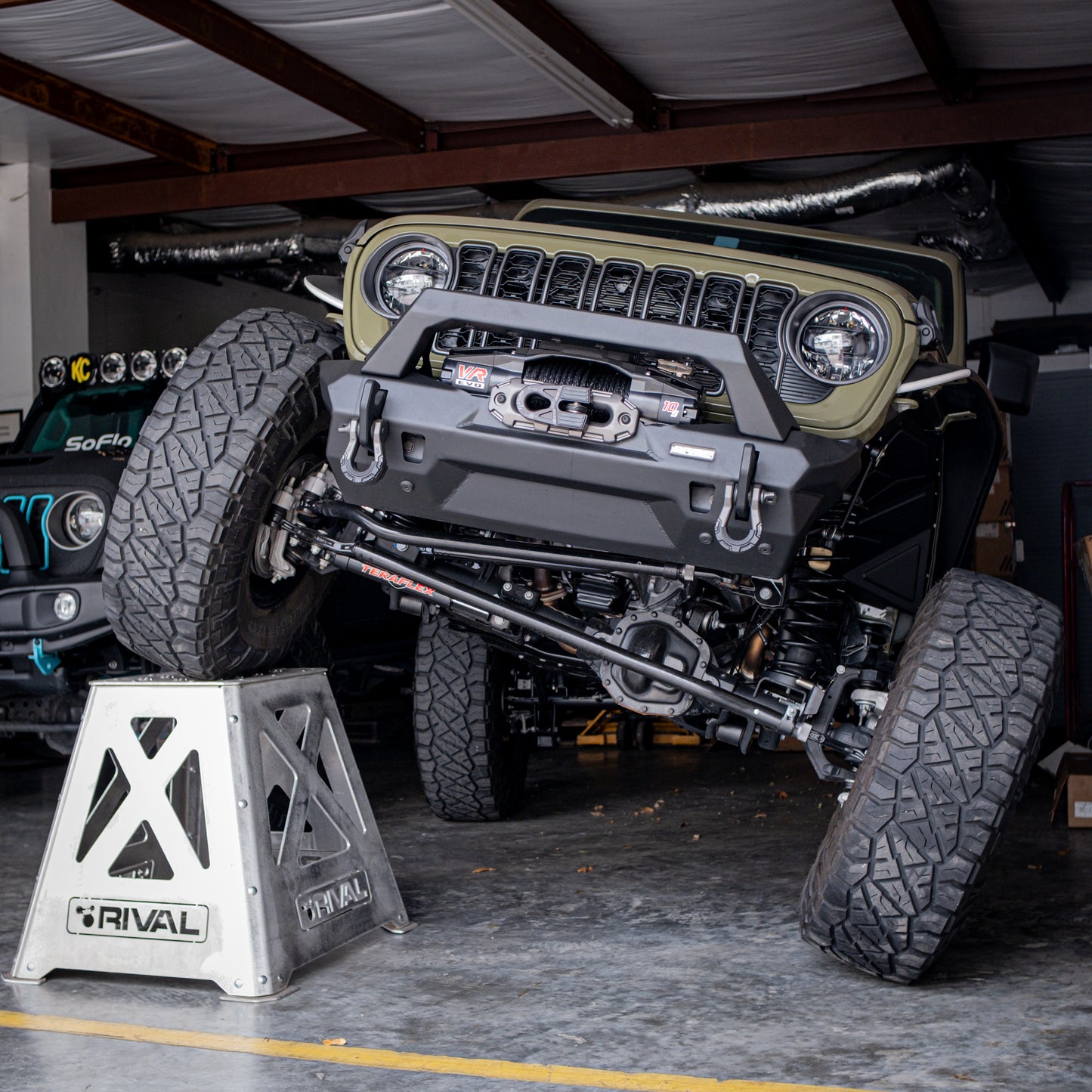 RIVAL Jeep Wrangler Front Aluminum Bumper Jeep Wrangler JL Jeep Wrangler JK Jeep Gladiator except Mojave - RIVAL USA INC.