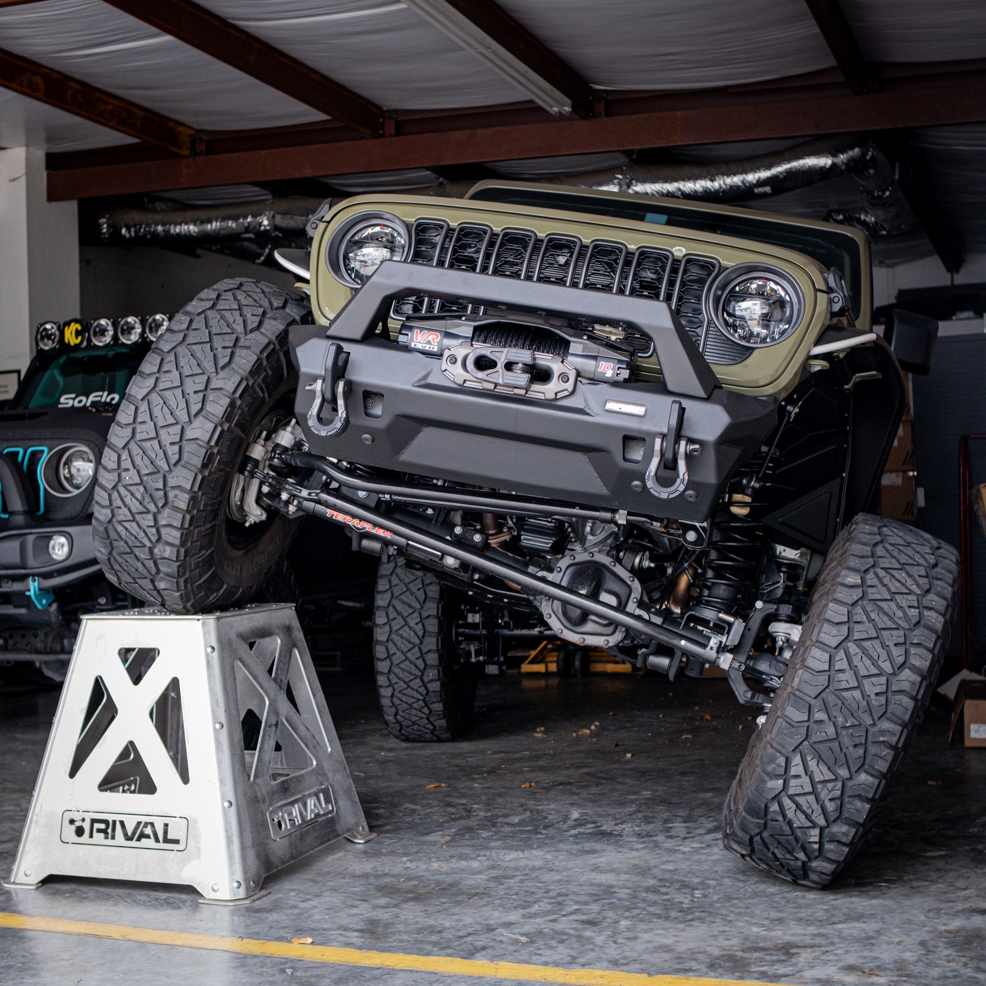 RIVAL Jeep Wrangler Front Aluminum Bumper Jeep Wrangler JL Jeep Wrangler JK Jeep Gladiator except Mojave - RIVAL USA INC.