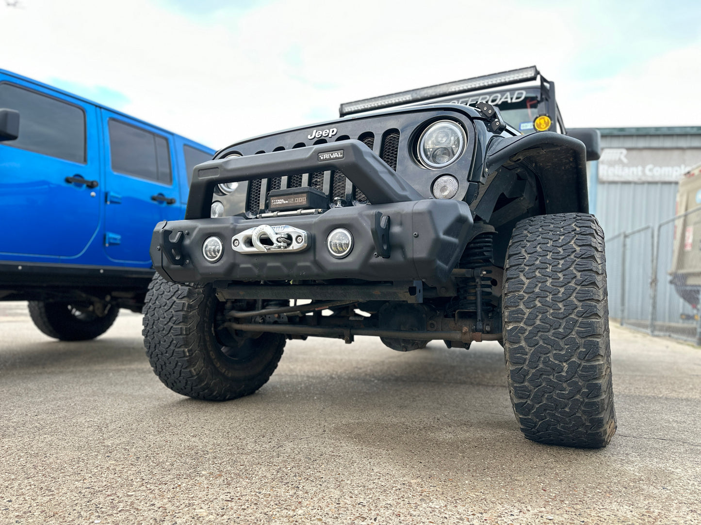 Full Set RIVAL Gen2 Front Stamped Steel Stubby Bumper 2018-2025 Jeep Wrangler JL including 392 2007-2018 Jeep Wrangler JK 2020-2025 Jeep Gladiator including Mojave