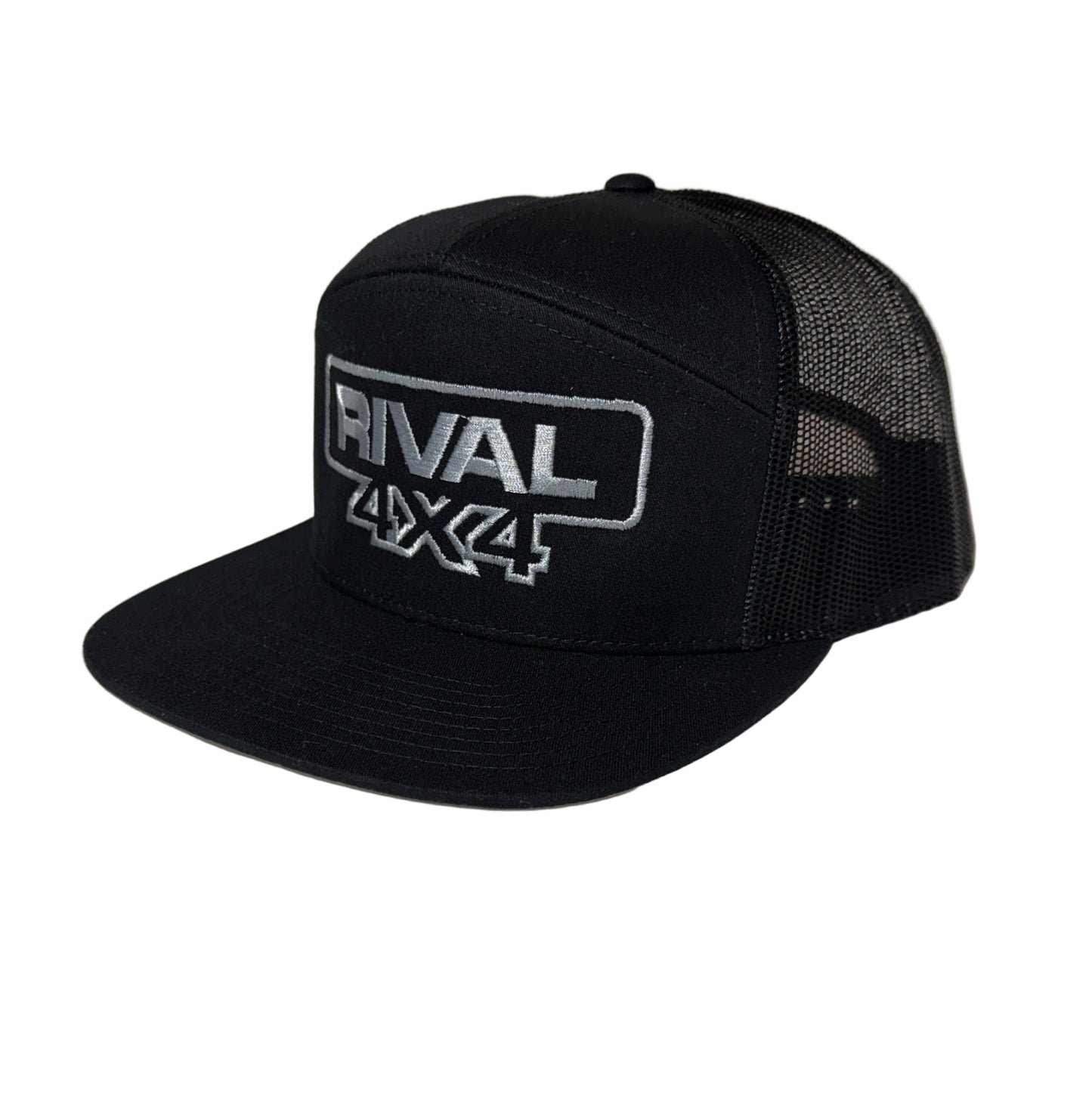 RIVAL 4x4 Black Trucker Hat Embroidered - RIVAL USA INC.