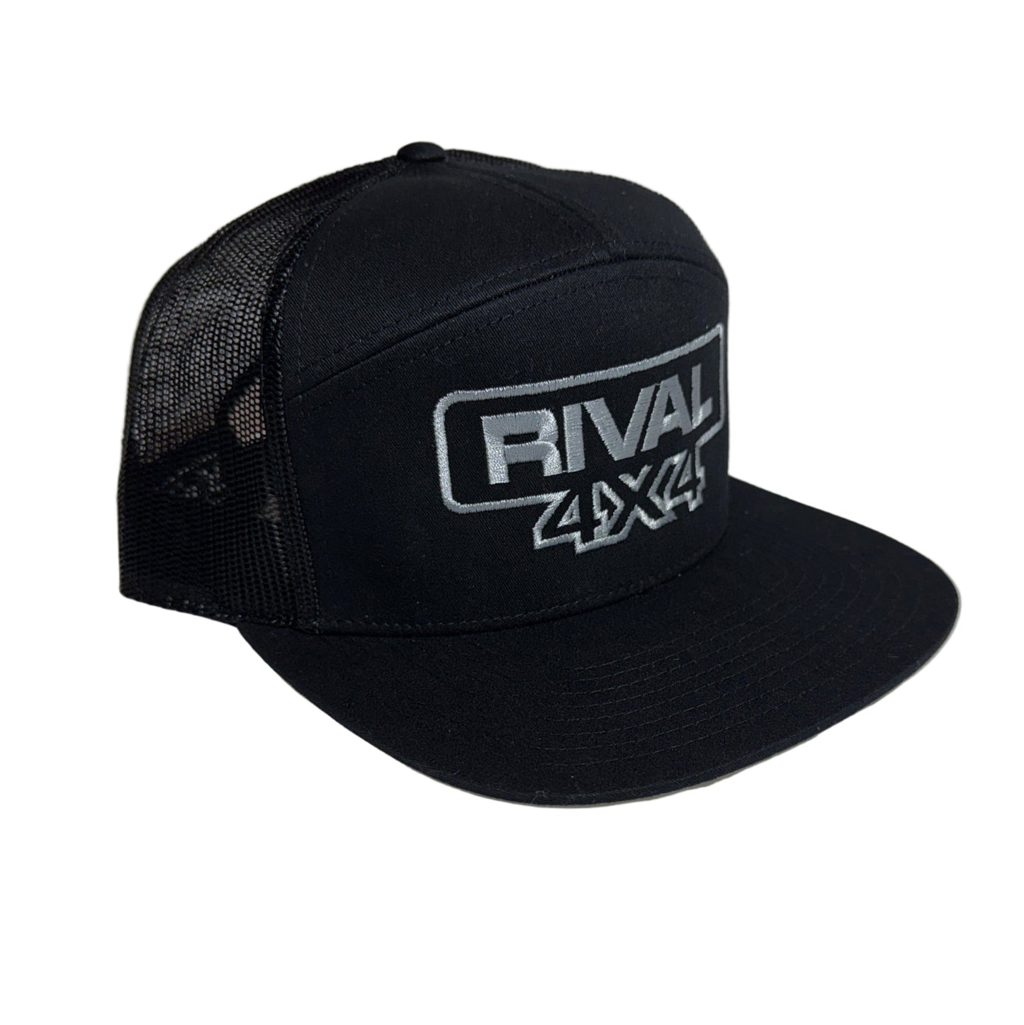RIVAL 4x4 Black Trucker Hat Embroidered - RIVAL USA INC.