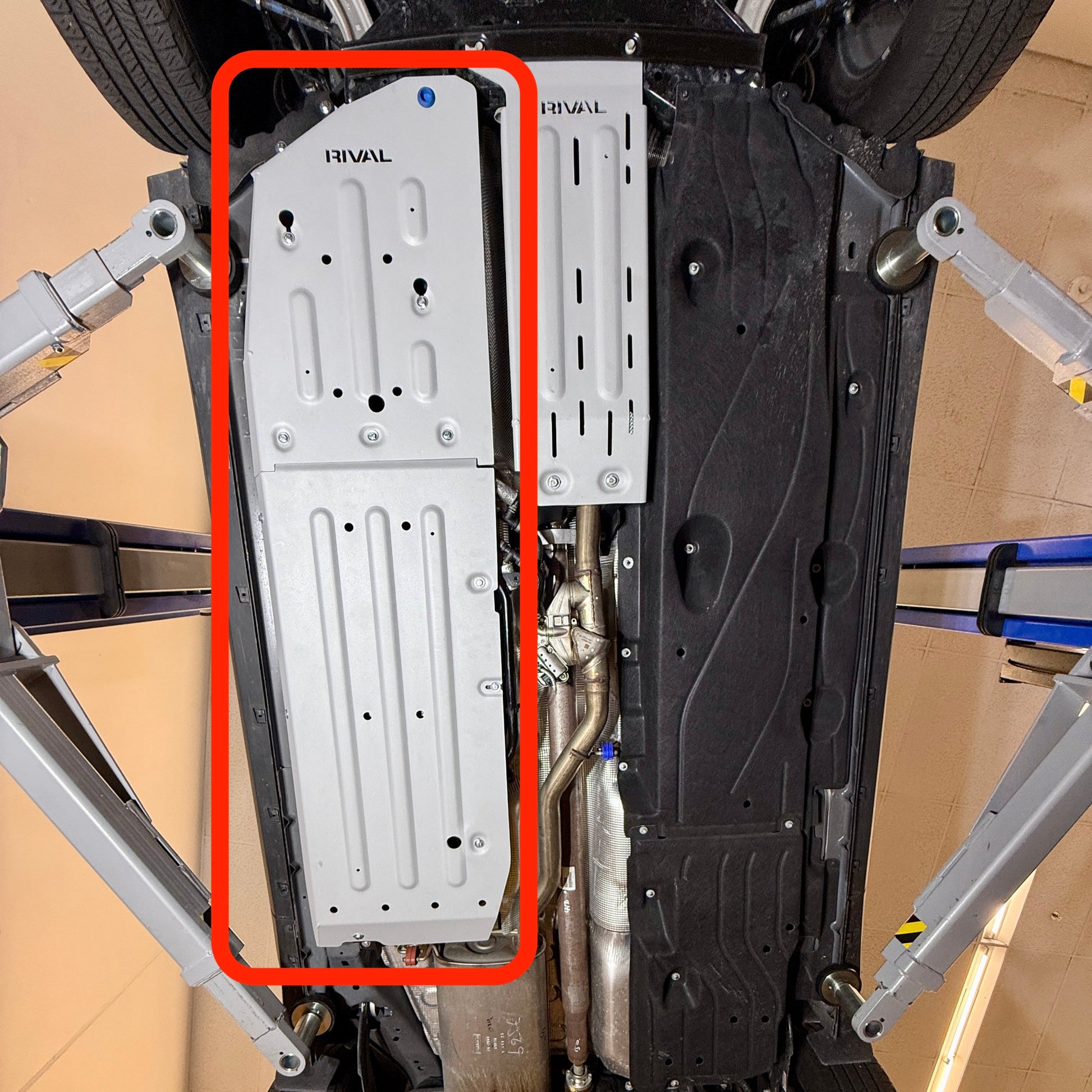 RIVAL Aluminum Passenger Underside Skid Plate 2025 Ford Maverick Hybrid AWD - RIVAL USA INC.
