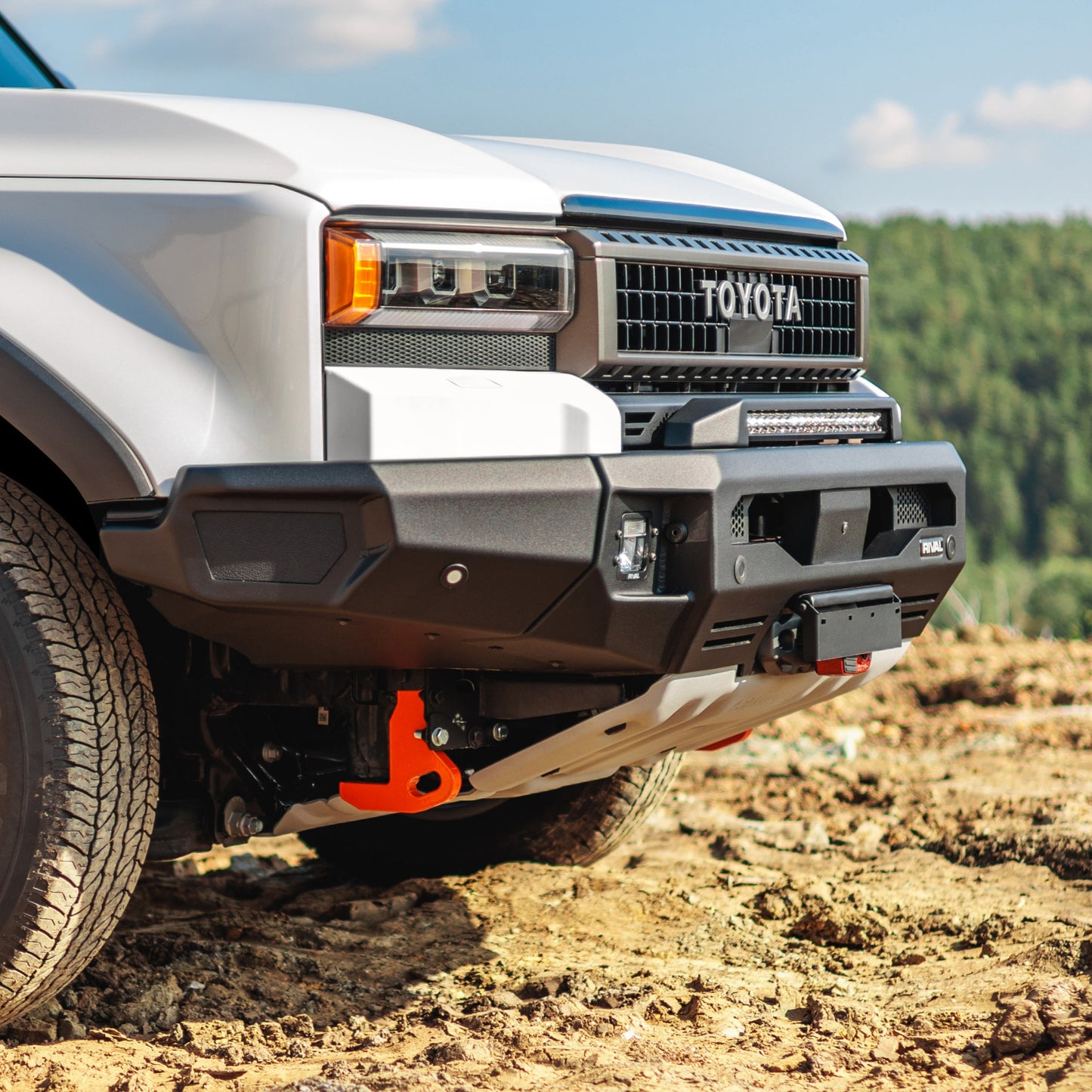 RIVAL Front Aluminum Bumper 2024-2025 Toyota Land Cruiser with Winch Mount and Recovery Points - RIVAL USA INC.