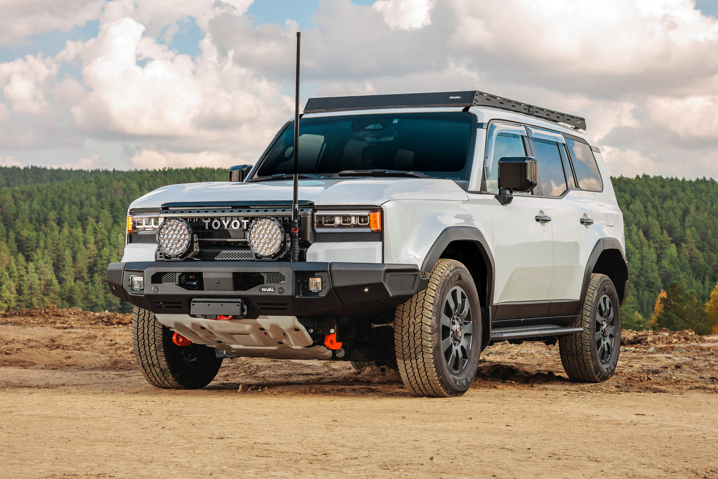 RIVAL Front Aluminum Bumper 2024-2025 Toyota Land Cruiser with Winch Mount and Recovery Points - RIVAL USA INC.