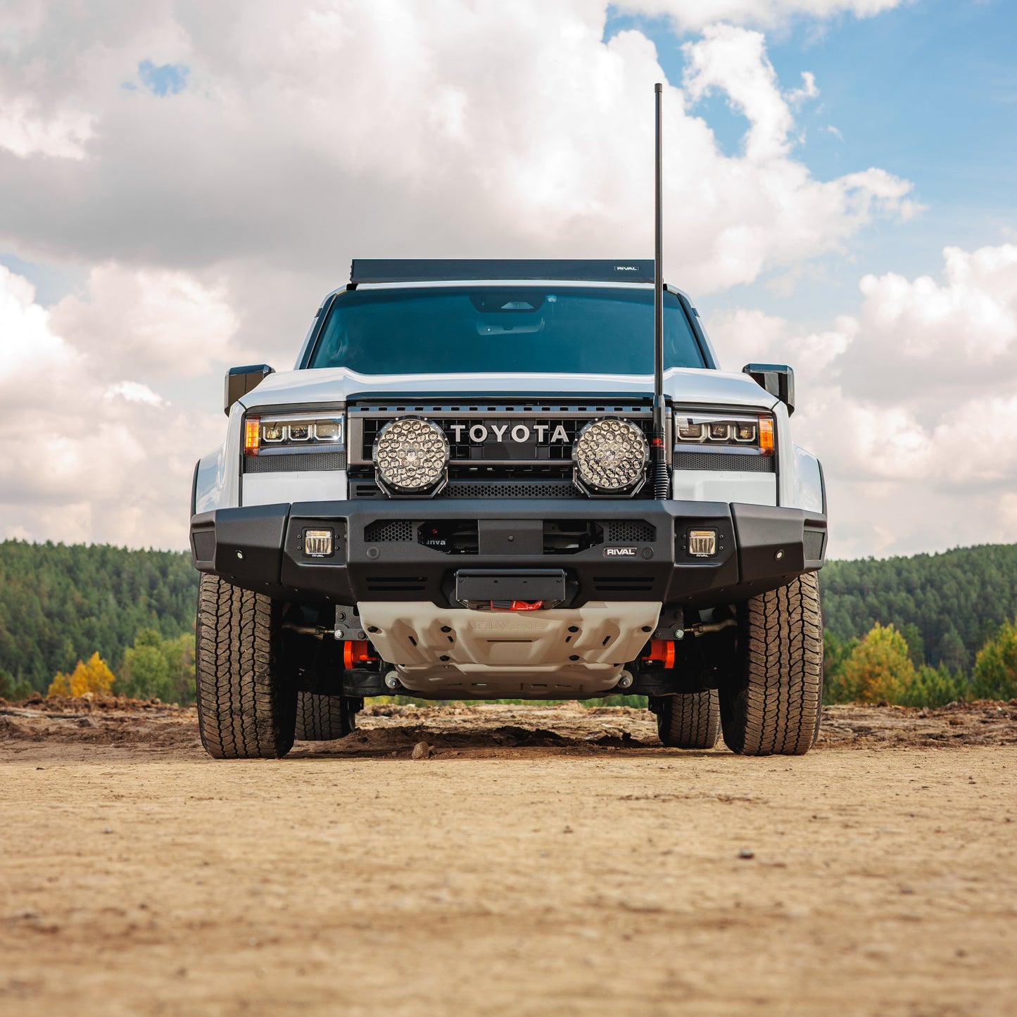 RIVAL Front Aluminum Bumper 2024-2025 Toyota Land Cruiser with Winch Mount and Recovery Points - RIVAL USA INC.