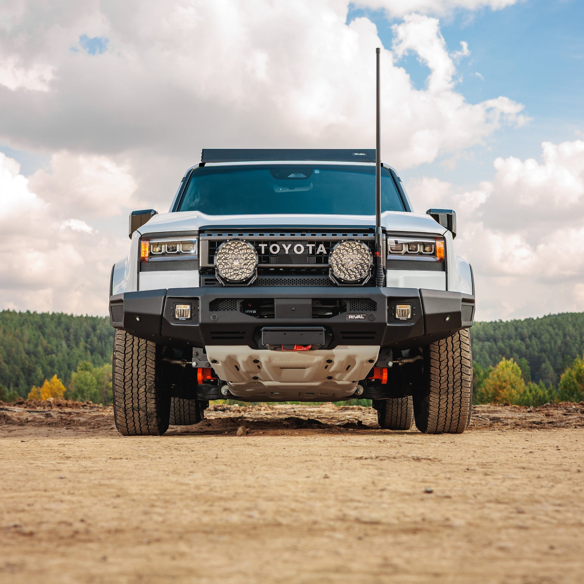 RIVAL Front Aluminum Bumper 2024-2025 Toyota Land Cruiser with Winch Mount and Recovery Points - RIVAL USA INC.