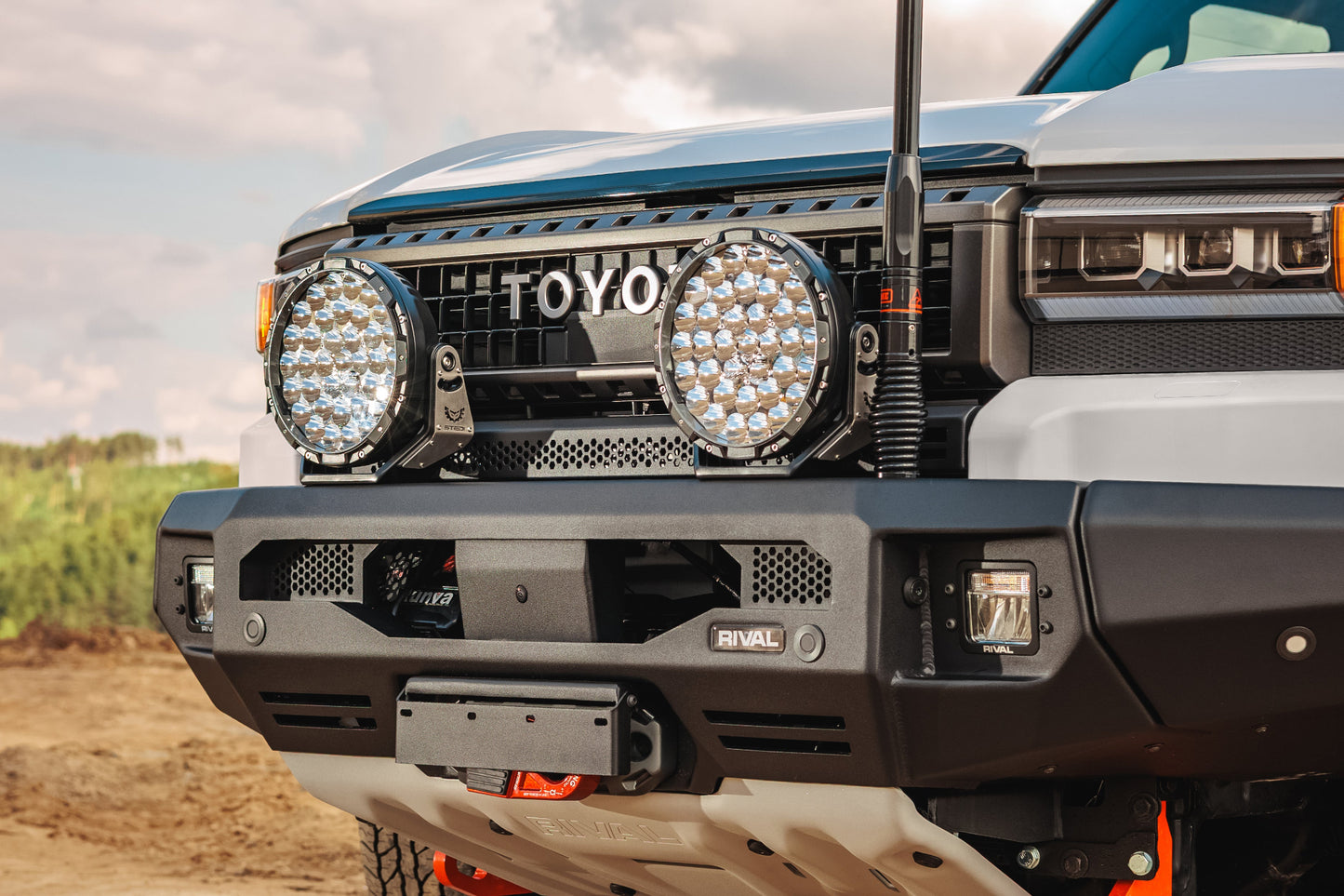 RIVAL Front Aluminum Bumper 2024-2025 Toyota Land Cruiser with Winch Mount and Recovery Points - RIVAL USA INC.