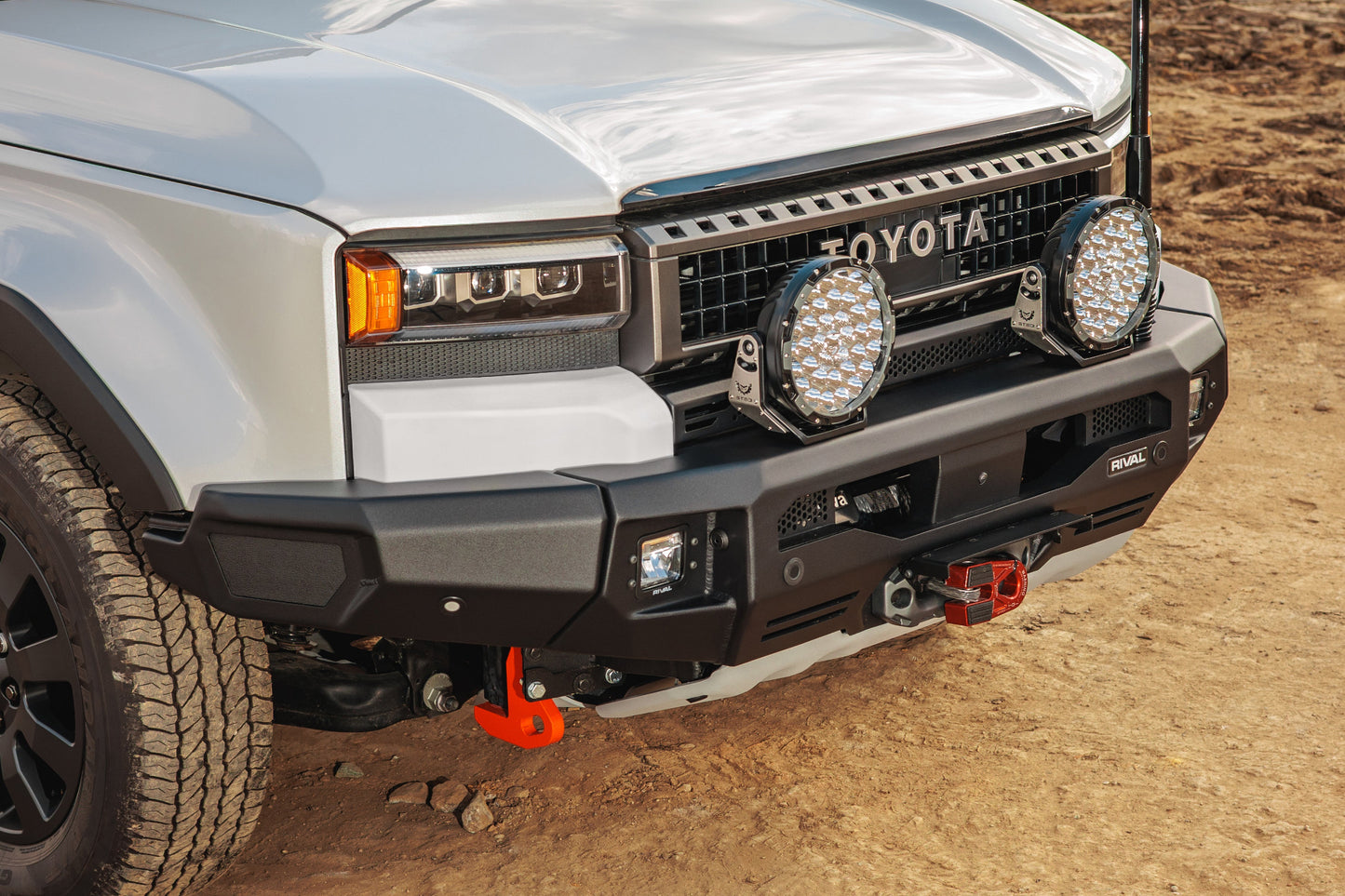 RIVAL Front Aluminum Bumper 2024-2025 Toyota Land Cruiser with Winch Mount and Recovery Points - RIVAL USA INC.