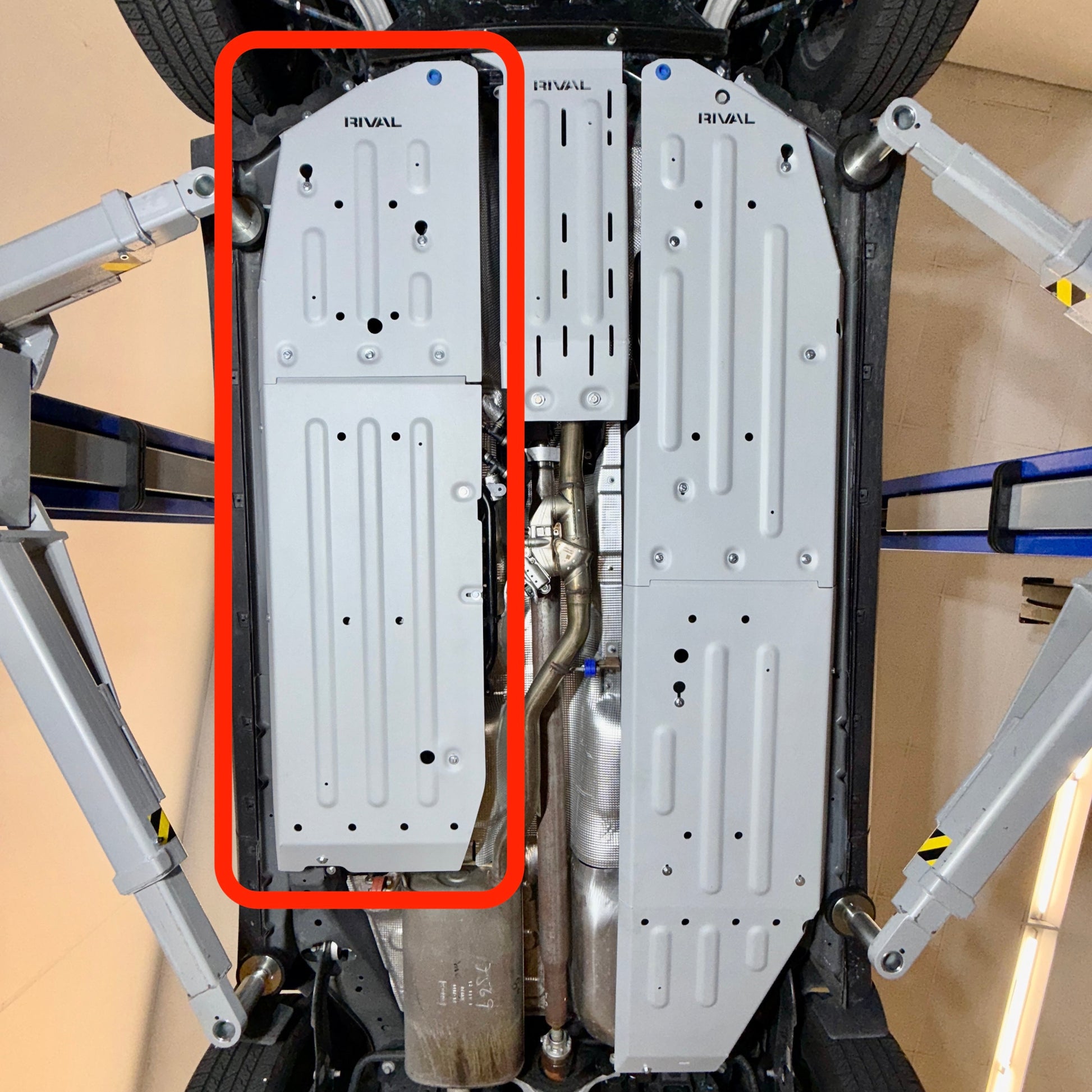 RIVAL Aluminum Passenger Underside Skid Plate 2025 Ford Maverick Hybrid AWD - RIVAL USA INC.