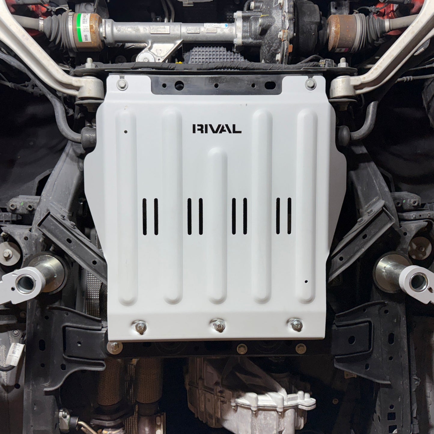 RIVAL Aluminum Transmission Skid Plate 2024-2025 Ford Ranger FX4 | 2021-2025 Ford Bronco 2Door 4Door - RIVAL USA INC.