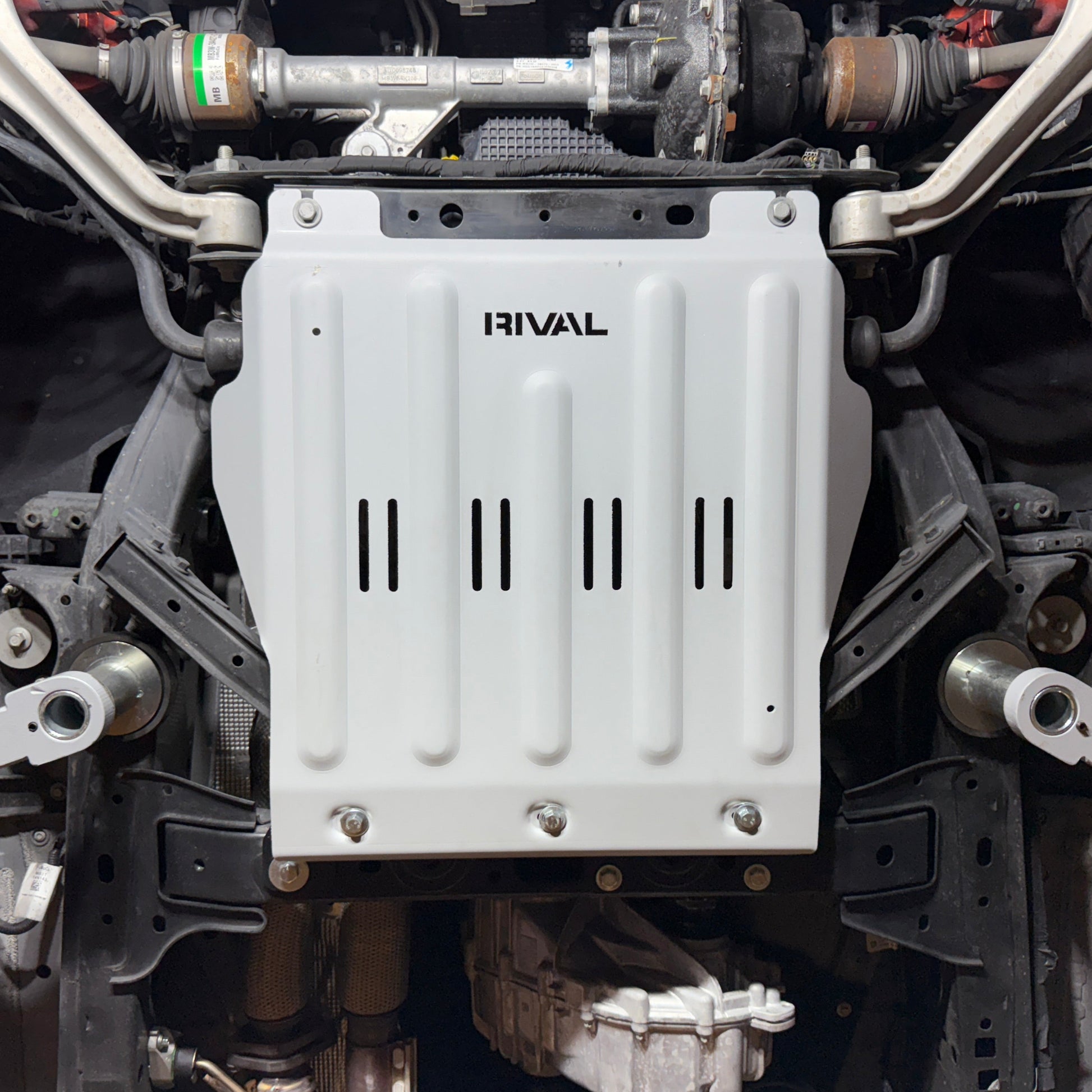RIVAL Aluminum Transmission Skid Plate 2024-2025 Ford Ranger FX4 | 2021-2025 Ford Bronco 2Door 4Door - RIVAL USA INC.