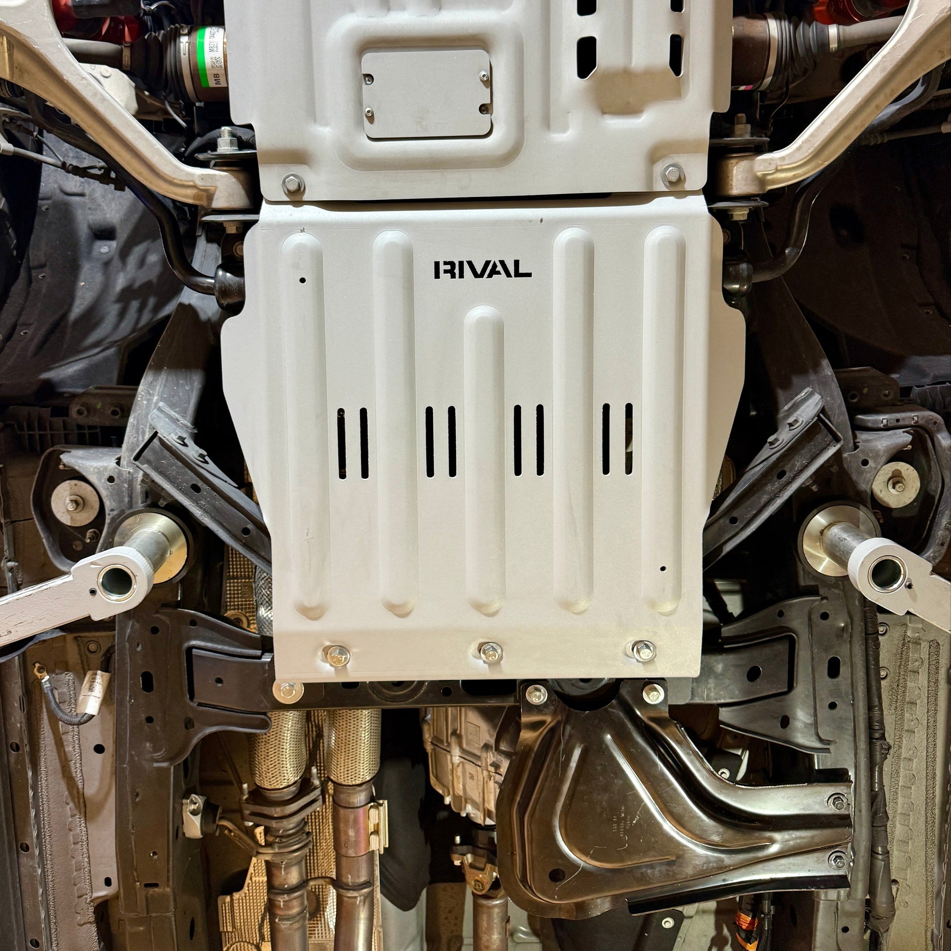 RIVAL Aluminum Transmission Skid Plate 2024-2025 Ford Ranger FX4 | 2021-2025 Ford Bronco 2Door 4Door - RIVAL USA INC.