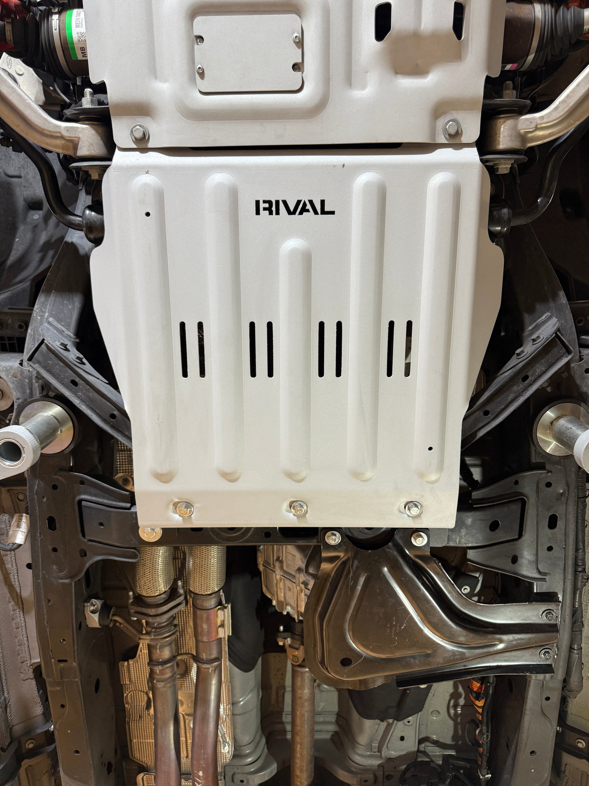RIVAL Aluminum Transmission Skid Plate 2024-2025 Ford Ranger FX4 | 2021-2025 Ford Bronco 2Door 4Door - RIVAL USA INC.