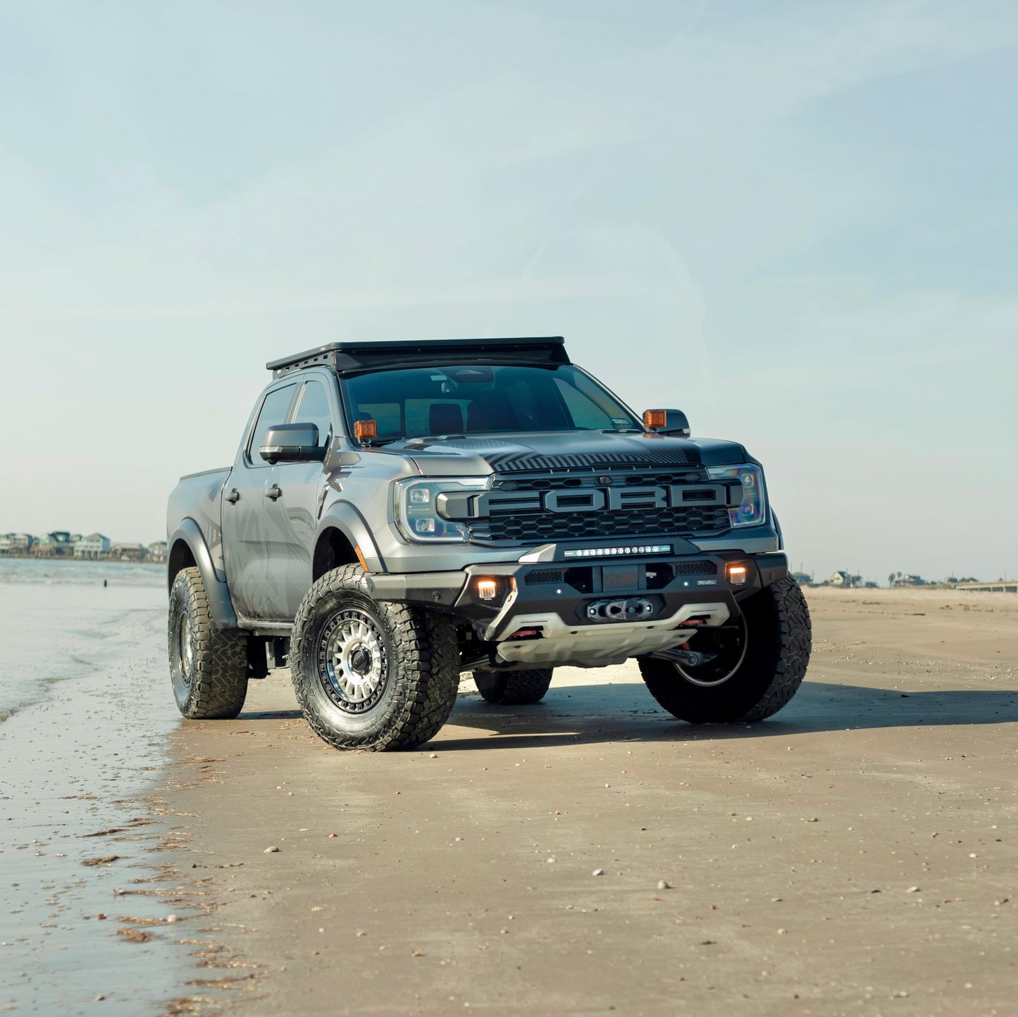 RIVAL Front Aluminum Bumper 2024-2026 Ford Ranger Raptor U.S. with Winch Mount and Recovery Points - RIVAL USA INC.