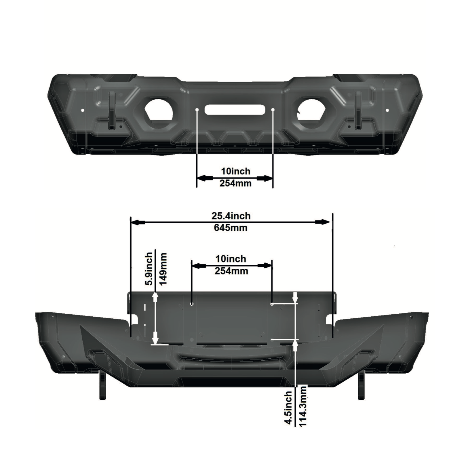 RIVAL Gen2 Winch Mount for RIVAL Front Stamped Steel Bumper (for Gen2 Bumper Only) - RIVAL USA INC.