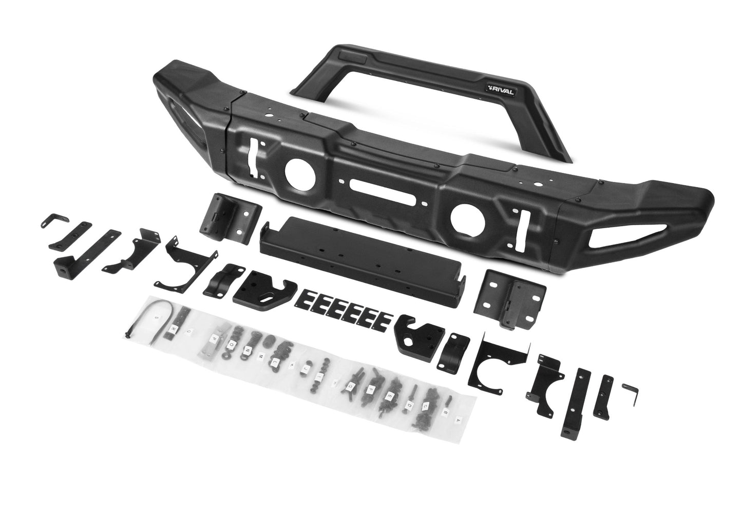 2D.2710.1-NL Front Modular Stamped Steel Full-Width Bumper (Full Set) - RIVAL 4x4 USA