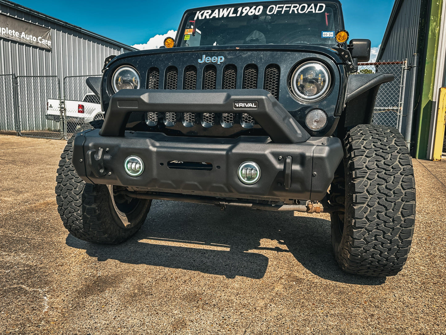 Full Set RIVAL Front Modular Stamped Steel Stubby Bumper Jeep Wrangler and Gladiator - RIVAL USA