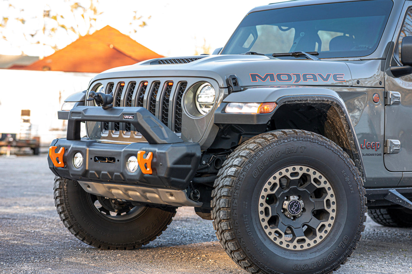 Full Set RIVAL Front Modular Stamped Steel Stubby Bumper Jeep Wrangler and Gladiator - RIVAL USA