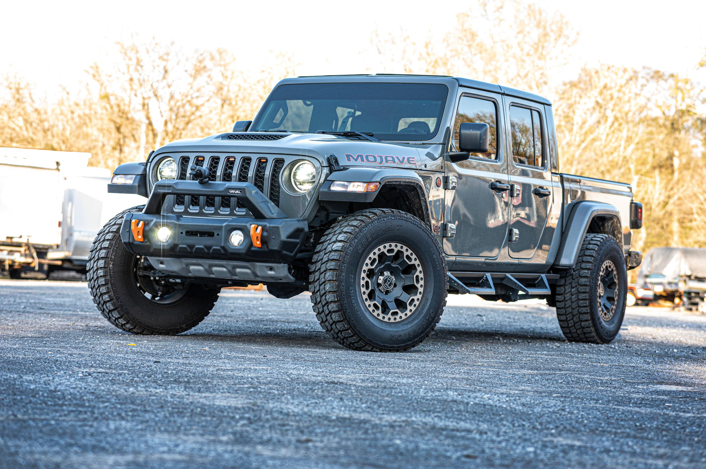 Full Set RIVAL Front Modular Stamped Steel Stubby Bumper Jeep Wrangler and Gladiator - RIVAL USA