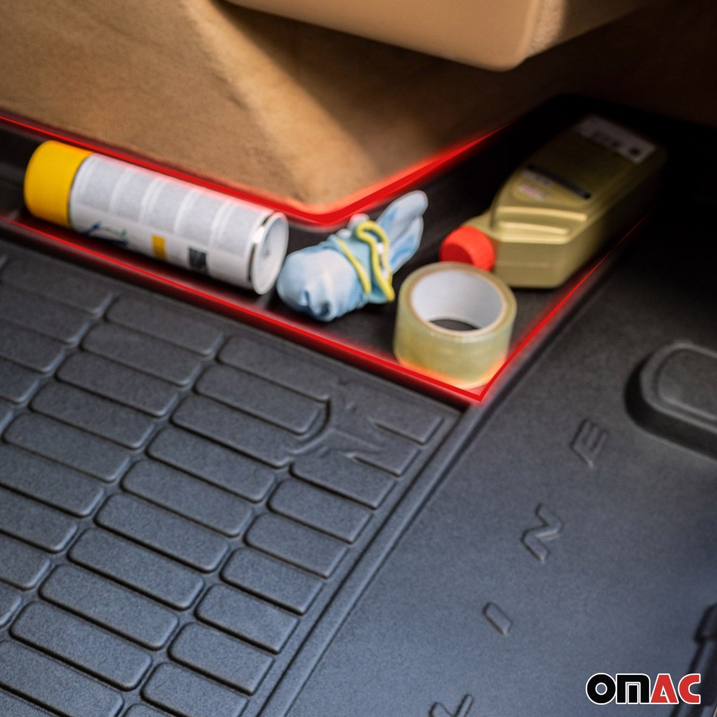2019-2025 Toyota RAV4 Hybrid Premium Cargo Liner Trunk Mat All Weather Heavy Duty - RIVAL USA INC.