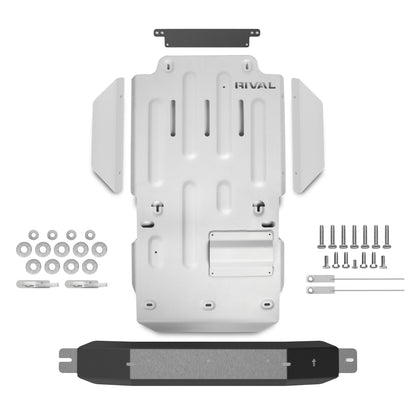 RIVAL Aluminum Transmission Transfer Case Skid Plate 2010-2024 Toyota 4Runner 5Gen - RIVAL USA INC.