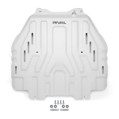 RIVAL Aluminum Transmission Catalytic Converter Skid Plate 2024-2025 Toyota Tacoma 4Gen Hybrid Compatible With TRD* | 2024-2025 Toyota Land Cruiser Hybrid | 2025 Toyota 4Runner 6Gen Hybrid - RIVAL USA INC.