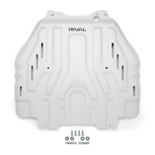 RIVAL Aluminum Transmission Catalytic Converter Skid Plate 2024-2025 Toyota Tacoma 4Gen Hybrid Compatible With TRD* | 2024-2025 Toyota Land Cruiser Hybrid | 2025 Toyota 4Runner 6Gen Hybrid - RIVAL USA INC.