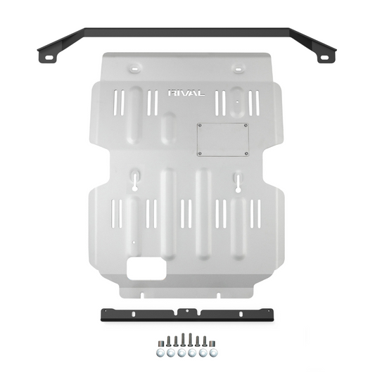 RIVAL Aluminum Engine Skid Plate 2024-2025 Toyota Tacoma 4th Gen SR SR5 Limited TRD Sport with RIVAL Front Crossmember