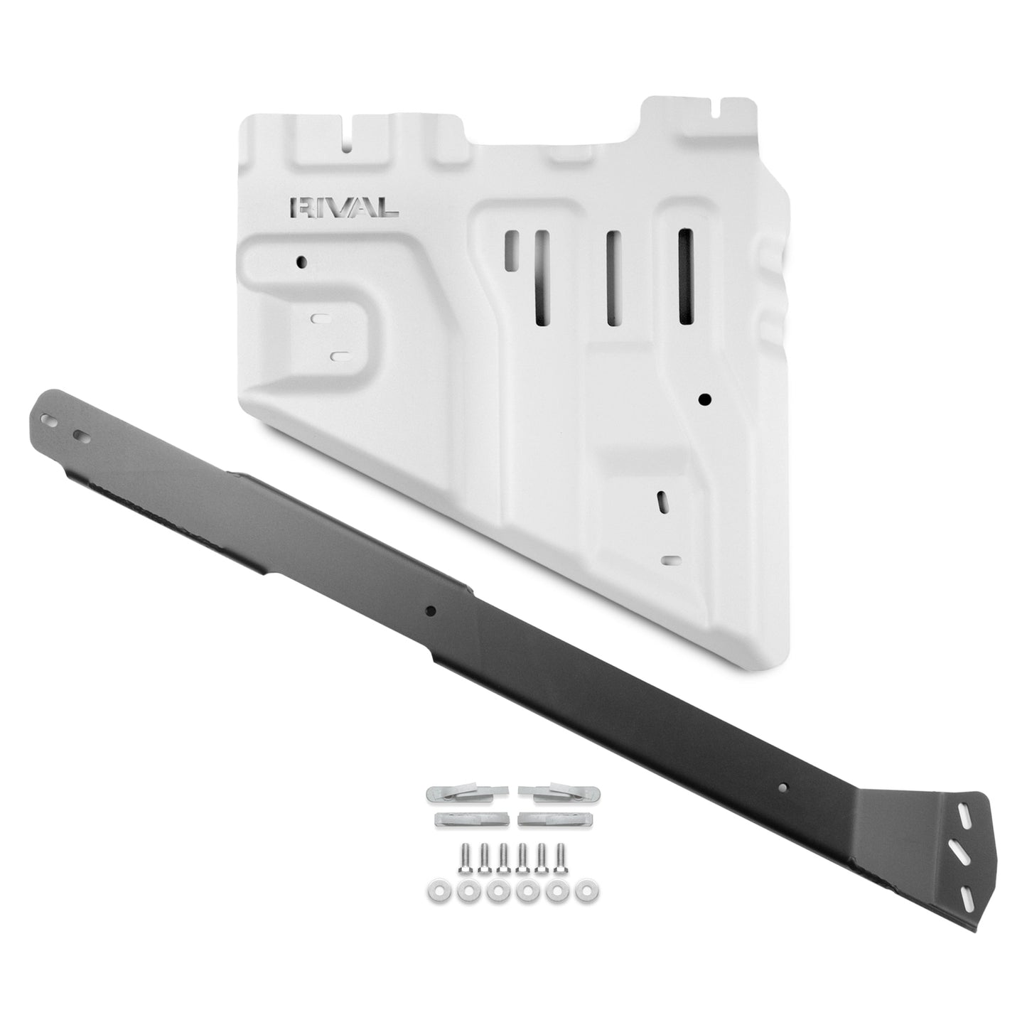 RIVAL Aluminum Transfer Case Skid Plate 2025-2026 Toyota 4Runner 2024-2026 Toyota Land Cruiser 2024-2026 Lexus GX550 2024-2026 Toyota Tacoma i-Force 2024-2026 Toyota Tacoma i-Force Max - RIVAL USA INC.