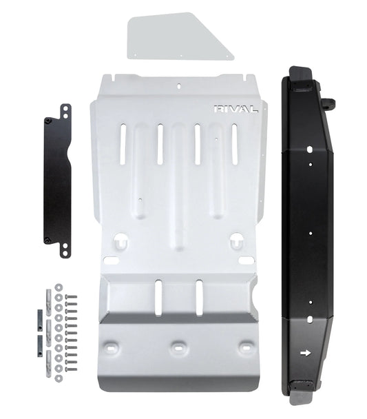 RIVAL Aluminum Transmission and Transfer Case Skid Plate Toyota Tacoma 3Gen 4WD 2016-2023 Compatible with TRD Skid Plate - RIVAL USA INC.