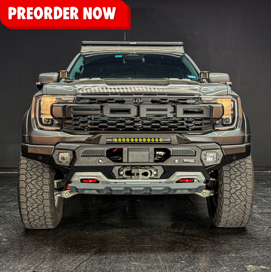 RIVAL Front Aluminum Bumper Ford Ranger Raptor 2024-2025 with Winch Mount and Recovery Points