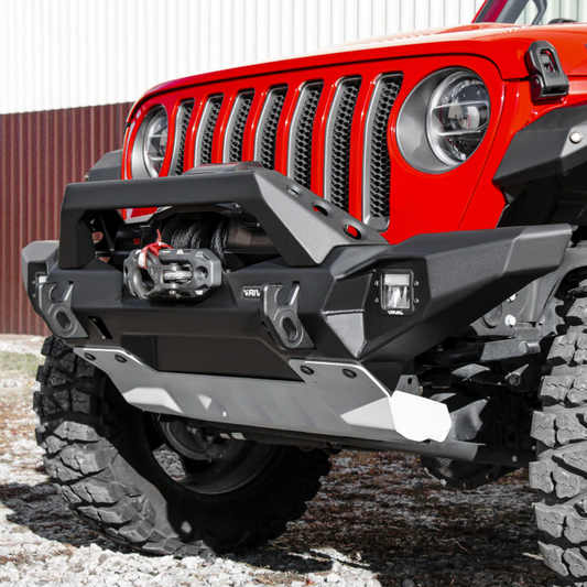 RIVAL Jeep Wrangler Front Full-Width Aluminum Bumper 2018-2026 Jeep Wrangler JL 2007-2017 Jeep Wrangler JK 2020-2026 Jeep Gladiator - RIVAL USA INC.