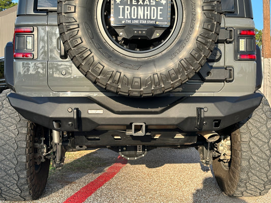 RIVAL Rear Aluminum Stubby Bumper 2018-2025 Jeep Wrangler JL - RIVAL USA INC.