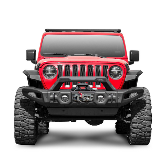 Full Set RIVAL Gen2 Front Stamped Steel Full-Width Bumper 2018-2025 Jeep Wrangler JL including 392 | 2007-2018 Jeep Wrangler JK | 2020-2025 Jeep Gladiator including Mojave - RIVAL USA INC.