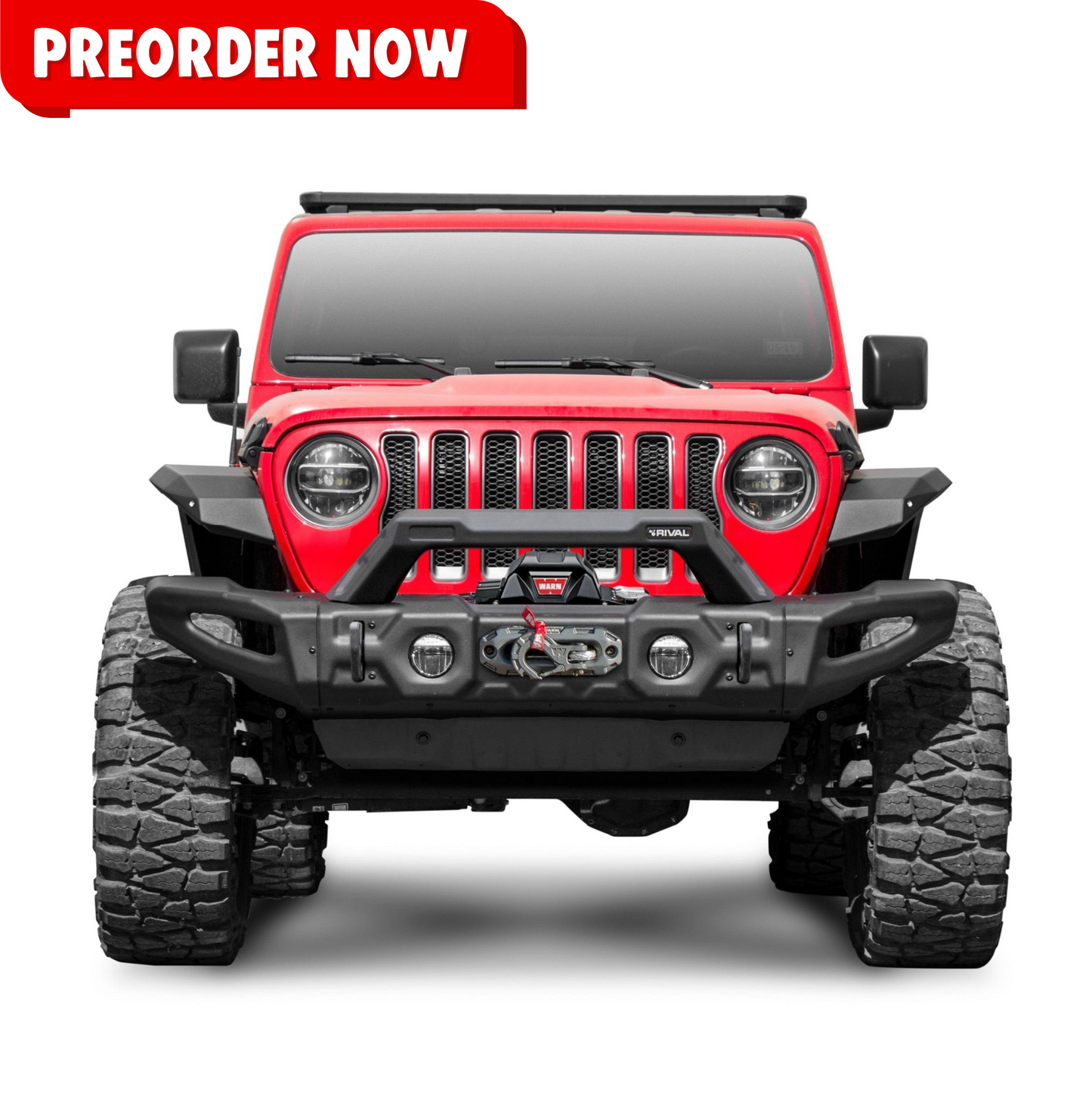 Full Set RIVAL Gen2 Front Stamped Steel Full-Width Bumper 2018-2025 Jeep Wrangler JL including 392 | 2007-2018 Jeep Wrangler JK | 2020-2025 Jeep Gladiator including Mojave - RIVAL USA INC.