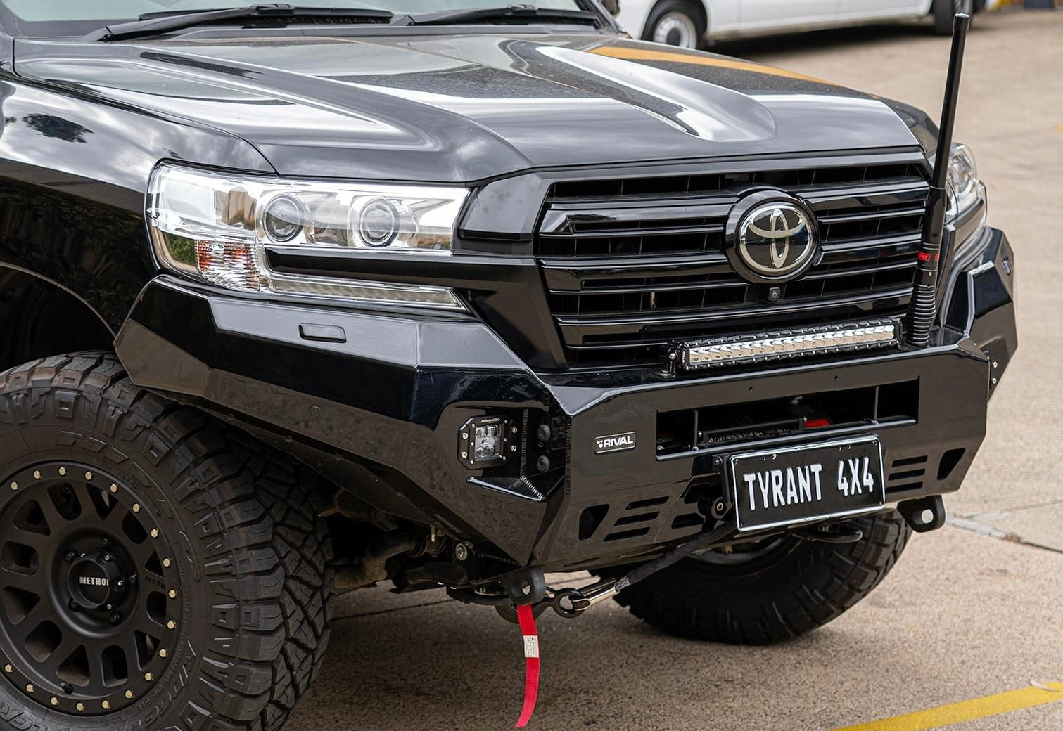 RIVAL Front Aluminum Bumper 2016-2021 Toyota Land Cruiser 200 Series with Winch Mount - RIVAL USA INC.