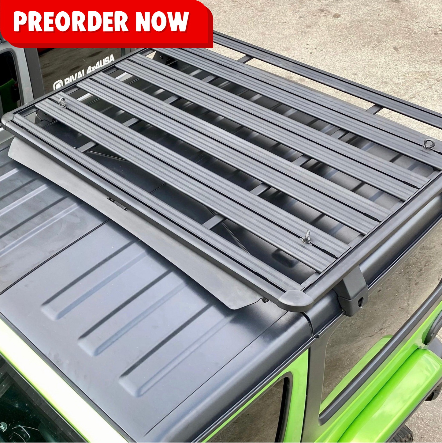 RIVAL Aluminum No-Drill Roof Rack 2018-2025 Jeep Wrangler JL 2-Door 2020-2025 Jeep Gladiator
