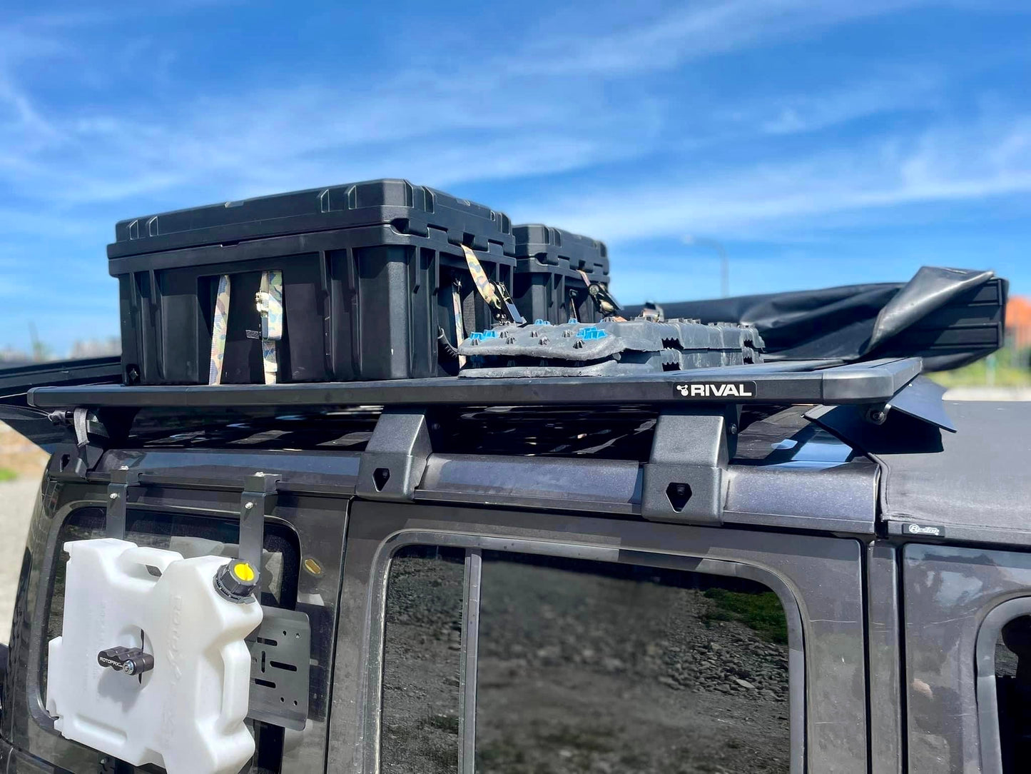 RIVAL Aluminum No-Drill Roof Rack 2018-2025 Jeep Wrangler JL 2-Door 2020-2025 Jeep Gladiator