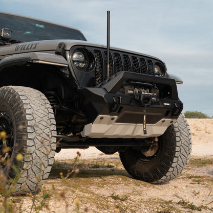RIVAL Jeep Wrangler Front Aluminum Bumper 2018-2026 Jeep Wrangler JL 2007-2017 Jeep Wrangler JK 2020-2026 Jeep Gladiator including Mojave