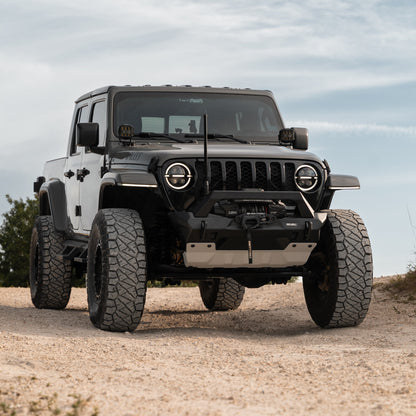 RIVAL Jeep Wrangler Front Aluminum Bumper 2018-2026 Jeep Wrangler JL 2007-2017 Jeep Wrangler JK 2020-2026 Jeep Gladiator including Mojave