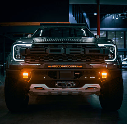 RIVAL Front Aluminum Bumper Ford Ranger Raptor 2024-2025 with Winch Mount and Recovery Points