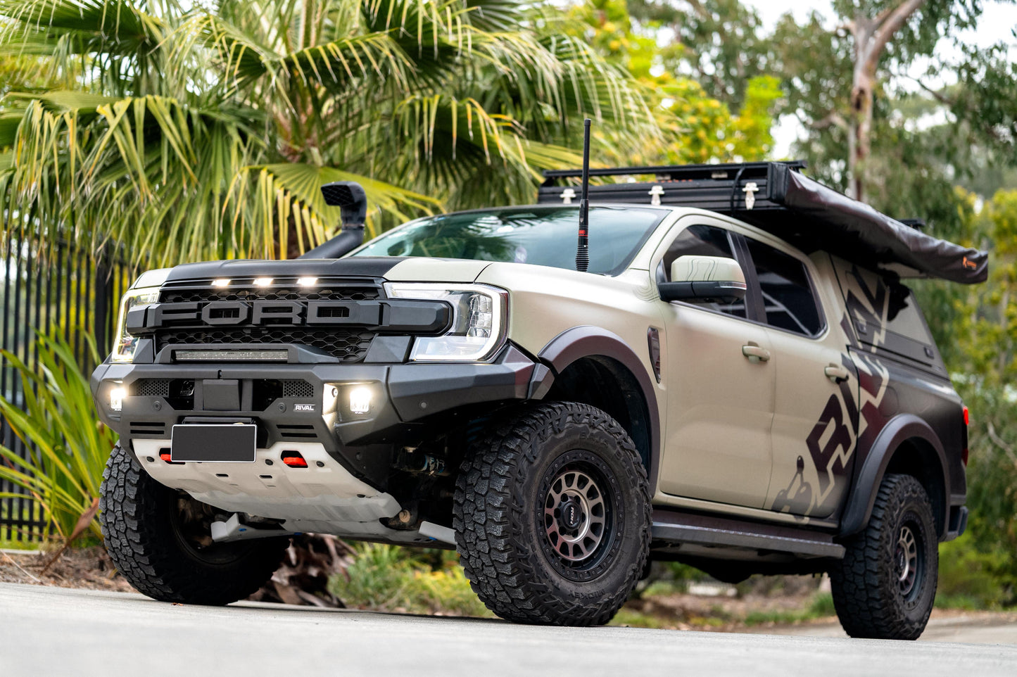 RIVAL Front Aluminum Bumper 2024-2025 Ford Ranger U.S. with Winch Mount and Recovery Points