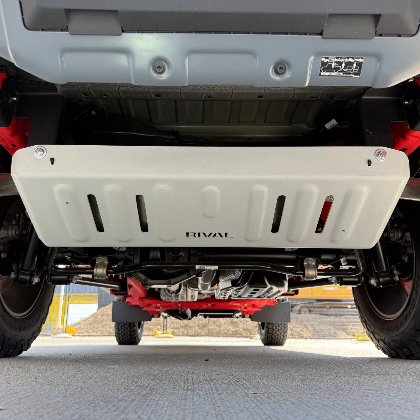 Open Box RIVAL Aluminum Exhaust Skid Plate 2024-2026 Ineos Quartermaster - RIVAL USA INC.